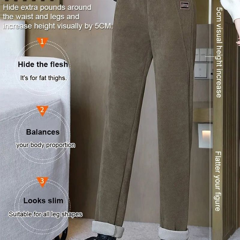 đ„NĆi magas derekĂș meleg nadrĂĄg faux fleece bĂ©lĂ©ssel