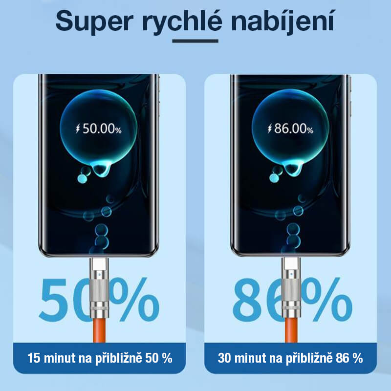 120 W-os 3 az 1-ben gyorstöltő kábel megerősített rézötvözet maggal