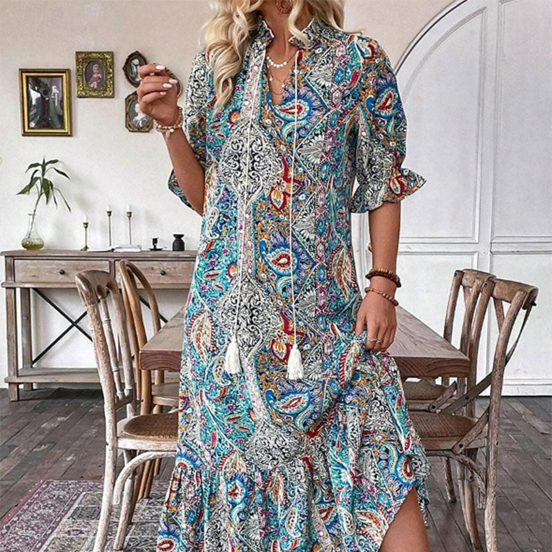 🌸2025 Elegáns boho ruhák virágos mintával