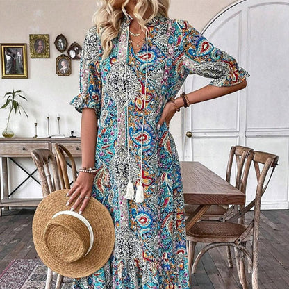 🌸2025 Elegáns boho ruhák virágos mintával