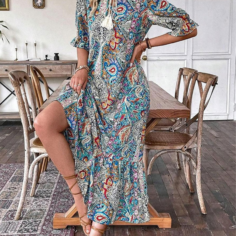🌸2025 Elegáns boho ruhák virágos mintával