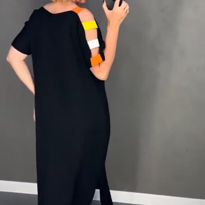 【S-4XL】💟Női divat nyomtatott rövid ujjú ruha